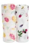 Little Unicorn Babies' 2-pack Muslin Swaddle Blanket In Sweet Tart