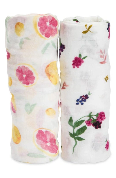 Little Unicorn 2-pack Muslin Swaddle Blanket In Sweet Tart