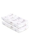 Oilo Cottontail 2-pack Jersey Changing Pad Covers In Stone