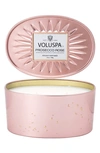 VOLUSPA VERMEIL PROSECCO ROSE OVAL TIN TWO-WICK CANDLE,68311