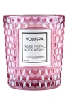 VOLUSPA ROSES CLASSIC TEXTURED GLASS CANDLE, 6.5 oz,5315