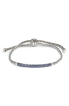 John Hardy Classic Chain Pull Through Bracelet In Silver/ Blue Sapphire