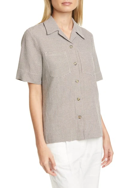 Remain Birger Christensen Sienna Gingham Shirt In Butternut Comb