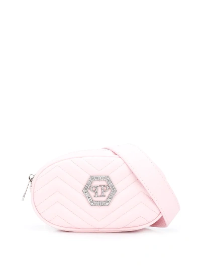 Philipp Plein Kids' Logo Embellished Belt Bag In Pink