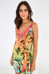 Farm Rio Amazonian Ombre Mini Wrap Dress In Multi