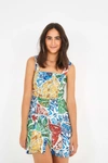 FARM RIO TROPICAL TILE MINI DRESS