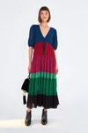 FARM RIO COLOR BLOCKED MAXI DRESS