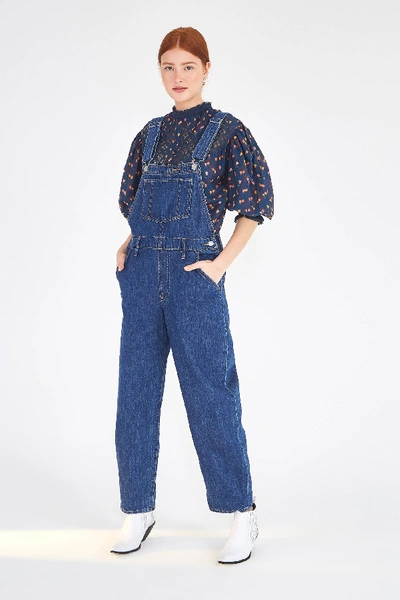 Farm Rio Levis Baggy Dungaree In Blue
