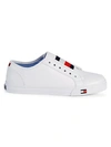 Tommy Hilfiger Logo Patch Slip-on Sneakers In White