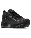 Nike Women's Air Max 98 Casual Sneakers From Finish Line In Black/black