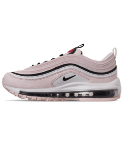 Nike Women's Air Max 97 Casual Sneakers From Finish Line In Ltsfpk/black