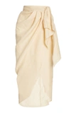 Johanna Ortiz Map Reader Embroidered Wrap Skirt In Neutral
