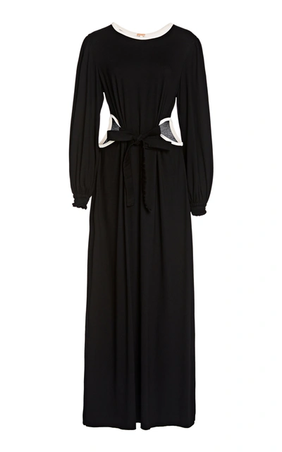Johanna Ortiz Straight To The Moon Cutout Jersey Maxi Dress In Black