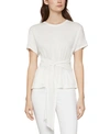 BCBGMAXAZRIA TIE-WAIST TOP