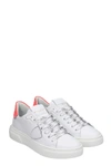 PHILIPPE MODEL TEMPLE S SNEAKERS IN WHITE LEATHER,11355641