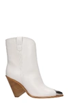 THE SELLER HIGH HEELS ANKLE BOOTS IN WHITE LEATHER,11355626