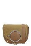 SEE BY CHLOÉ MARA SHOULDER BAG IN KHAKI SUEDE AND LEATHER,11355590