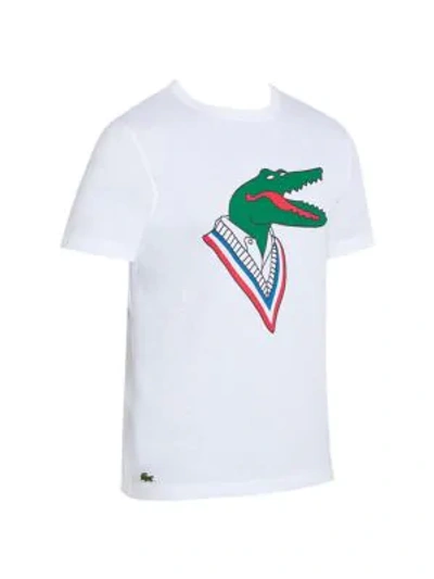 Lacoste Special Limited-edition Croco Series Cotton T-shirt In White