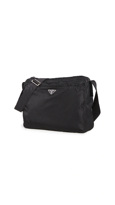 Pre-owned Prada Black Nylon Messenger Bag