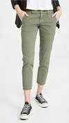 Nili Lotan East Hampton Frayed Stretch-cotton Twill Slim-leg Pants In Camo