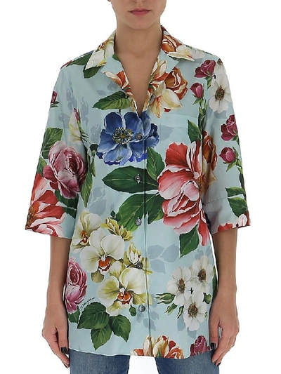 Dolce & Gabbana Floral Print Shirt In Multi