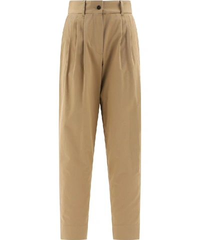 Dolce & Gabbana High Waist Pants In Beige