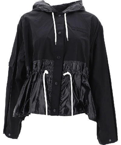 Givenchy Drawstring Waist Buttoned Jacket In Black