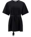 Valentino Belted Oversized Short-sleeve T-shirt In Black