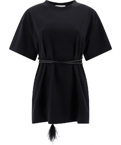 Valentino Belted Oversized Short-sleeve T-shirt In Black