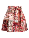 ALICE AND OLIVIA Helina Patchwork Floral Mini Skirt