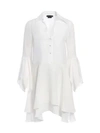 ALICE AND OLIVIA Priscilla Bell-Sleeve Handkerchief Shirtdress