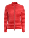 SAVE THE DUCK ECO-FRIENDLY FITTED RED PUFFER JACKET