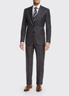 Brioni Essential Virgin Wool Two-piece Suit, Navy In Gray