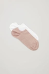 Cos 2-pack Organic-cotton Socks In White