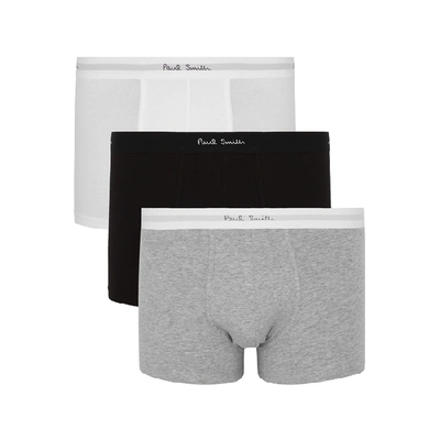 Paul Smith Stretch-cotton Boxer Briefs - Set Of Three In Multi