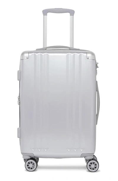 Calpak Ambeur 20-inch Rolling Spinner Carry-on In Silver