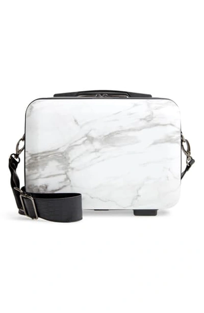 Calpak Hard Side Cosmetics Case In Milk Marble