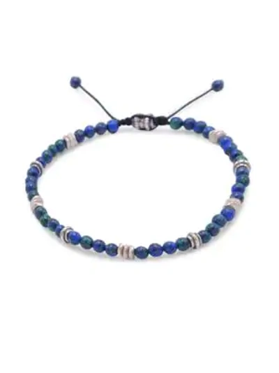 Jonas Studio Dakota Sterling Silver & Semi-precious Multi-stone Beaded Bracelet In Blue