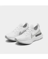 Nike Women's React Infinity Run Flyknit Running Sneakers From Finish Line In Truwht/m Silv