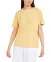 Eileen Fisher Women's Crewneck Organic T-shirt In Marigold