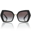 Dolce & Gabbana Dg Monogram Oversized-frame Sunglasses In Black