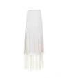 Gabriela Hearst Harmonia Silk-macrame Detailed Maxi Skirt In White