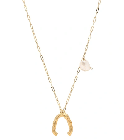 Alighieri The Flashback River 24kt Gold-plated Necklace With Pearls