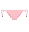 Heidi Klein South Beach Scalloped Bikini Bottoms In Pink