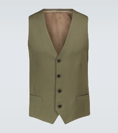 Gucci Formal Wool-blend Waistcoat In Brown