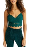 Free People Intimately Fp Ilektra Lace Bralette In Evergreen