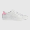 Gucci Ace Gg Sneakers In White Leather In White