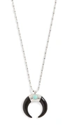 Isabel Marant Zanzibar Large Necklace In Blue/silver