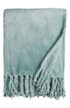 Nordstrom At Home Bliss Plush Throw In Teal Foam