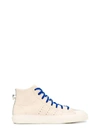 ADIDAS ORIGINALS BY PHARRELL WILLIAMS ADIDAS BY PHARRELL WILLIAMS MEN'S BEIGE LEATHER HI TOP SNEAKERS,FX8010 9